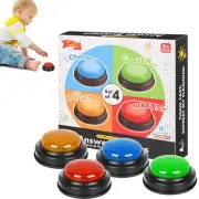 Answer Quiz Buzzers Set of 4 - Game Show Sound Buzzers Kid's Classroom Aid