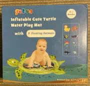 gebra Inflatable Tummy Time Water Mat Sea Turtle Shape Infants & Toddlers Play