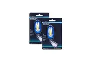 2 Pcs Super Bright Keychain Light with COB LED Technology - Black/Blue