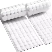 500 Pairs 0.59In Hook & Loop Fastener Sticky Dots, Self-Adhesive, White, 1000 Pc