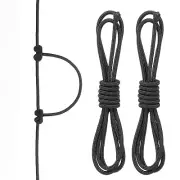 2pcs Archery D Loop Rope 2 FT, Bow D Loop String Release Material, Black