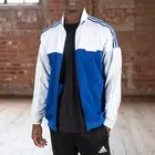 Adidas Split Firebird Full-Zip Jacket - Mens Blue/White Size Small