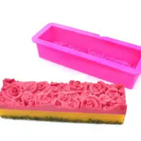 在飛比找蝦皮購物優惠-玫瑰花模具 加厚吐司 手工皂模具 長方形土司模 方形玫瑰模 