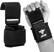 Weight Lifting Hooks Straps Heavy Duty Lifting Wrist Straps Pull Ups Deadlift Straps Power Lifting Grips Padded Workout Straps for Weightlifting Gym Gloves for Men & Women by JAVSON