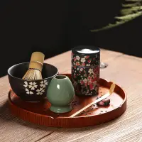 在飛比找樂天市場購物網優惠-【可開發票】日本抹茶刷套裝竹茶筅日式茶道茶具點茶打抹茶碗工具