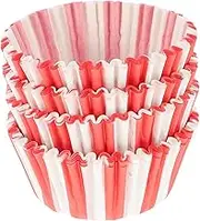 iplusmile 100Pcs Stripes Cupcake Paper Cups Baking Paper Liners for Muffins and Desserts High Hardness Oven Safe for Bakeries and Parties
