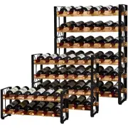X-cosrack Stackable Rustic 36 Bottle Wine Rack, Freestanding Floor Wine Holde...