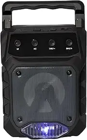 Wireless Outdoor Speakers,Stereo Bass Desk Speakers Waterproof Solar Powered - Wireless Speaker with Large Handle and LED Light, Portable Outdoor Speaker System for Camping Beach