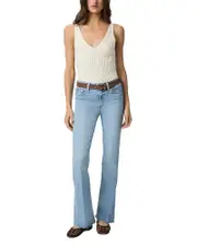 Paige Laurel Canyon High Rise Bootcut Jeans in In Tune Distressed