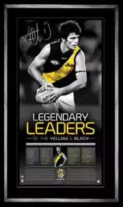 Richmond FC -Trent Cotchin signed Legendary Leaders official AFLPA Print -Framed