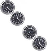 Gatuida 2sets Car Clock Dashboard Clock Quartz Clock Luminous Car Vent Clocks Luminous Clock Automotive Clock Car Mounted Clock Night Light Clock Car Dashboard Watch Black Aluminum 2pcs*2