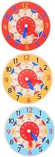 CIYODO 3pcs Clock Colorful Teaching Model for Early Learning Promotes Recognition and Cognitive Skills