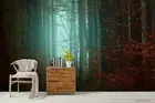 3D Deep Forest Wallpaper Wall Mural Removable Self-adhesive 143