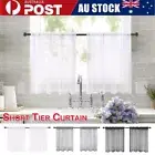 Sheer Tier Curtains Short Net Voile Curtain Kitchen Tulle Window Drapes Curtains