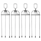 4PCS Kabob Skewer 3 Prong Metal Grill Skewer 14'' Stainless Steel Kebab Skewer