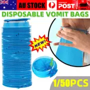 1-50 DisposabDS Vomit Bags Sick Bags Sickness Travel Car Bus Sea Sick Sealable
