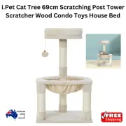 i.Pet Cat Tree 69cm Scratch Post Tower Scratch Wood Condo Toys House Bed Purr