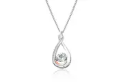 Clogau Welsh Gold Eternity Dancing White Topaz Pendant Necklace - 3SLNT0101