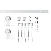 Rolltrak 2000 x 40 x 6mm Matte White Barn Door Track Top Mount