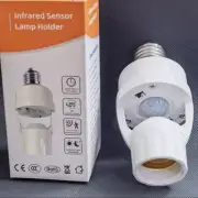 1x E27 Light Bulb Lamp PIR Motion Sensor Activated Socket Adaptor Converter ✨o