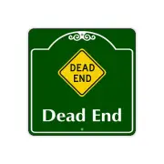 Dead End Private Road No Outlet Unique Novelty Aluminum Metal Sign 12"x12"