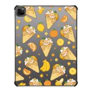 iPad Pro 12.9-inch (5th/6th gen) iPad Impact Case Cute Shiba Inu Crepe with Orange Ice Cream & Banana Pine Apple - Kawaii Dog Cartoon Puppy with Fruit