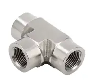 5 Piece Package Swagelok Equivalent to SS-8-T Pipe Tee Fitting, 1/2" Female NPT