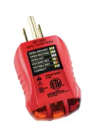 Gardner Bender GFI-3501 Black/Red 110 to 125V ac LED Outlet and GFCI Tester