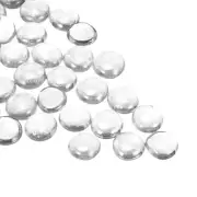 Ceramics Beads, Flat Ceramics Clear Iridescent 0.67 to 0.75 Inch Pebbles