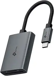 TP-Link USB 3.0 Type-C to SD & microSD 3.0 Card Reader, Support Multi-Type SD Cards up to 2TB, Dual Card Access simultaneously, Plug and Play, UHS-I Faster Transmit, up to 200MB/s(UA430C)