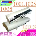 華碩電池(保固最久)-ASUS 1001HA，1005HA，1008HA，R101，R105，1008HA