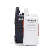 2PCS HamGeek HG-320 UHF Radio Mini Walkie Talkie 8W 5KM 16CH FM Transceiver