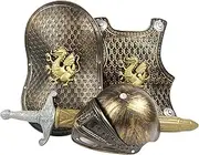 Knight Costume Kids, Knight Costume Kids, 4PCS/Set Dress up Armor Set Includes Medieval Armor for Boys