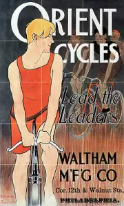 Art Nouveau Cycles Ceramic Mural Backsplash Bath Tile #617