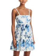 Alice and Olivia Fallon Square Neck Babydoll Dress