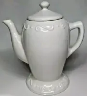 NEW Partylite Teapot Candle Warmer Wax Melts Sidewalk Café Ceramic White P8105