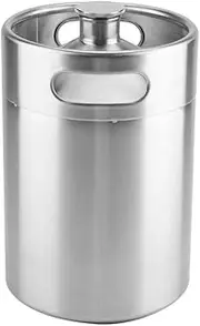 Beer Keg,304 Stainless Steel Beer Growler Mini Keg Beer Bottles Portable Beer Cider Dispenser for Homebrewing(5L)