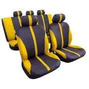 Yellow Black Seat Covers For Toyota Hilux Dual Cab SR SR5 2 ROWS 2005-2021 2022
