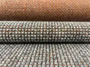 1.875 yds Camira Craggan Bracken Gray Orange Nubby Wool Upholstery Fabric