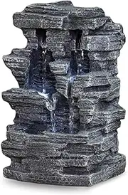 Zen Light Grand Canyon SCFR150 Water Feature Nature, Grey Stone, 19 x 16 x 28 cm