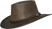 [Barmah] Squashy Cooler Kangaroo Leather Hay (XL, Dk Brown)