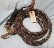 Mane Horsehair Split Reins w/ rawhide connectors-- 7 feet 1/2" dia. Pattern P3
