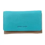 Pierre Cardin MultiColour Leather Ladies Tri-Fold Wallet - Turquoise