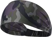 [Generic] Sports Headband Quick Dry Sweatband Hair Band High Elastic Headband Hair Band Breathable Headband Blue