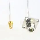 RF N jack 1" Flange to RP-SMA female nut RG405 Flexible Semi-Rigid Jumper 4~40"