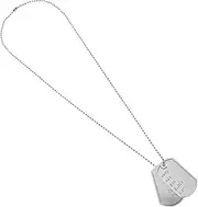 [Gogogmee] 1 Set Dog Tag Necklace Men's Necklace Dog Tags Pendant Necklace Army Necklace Dogtags Charm Tags Pendants Dog Tag Chains Necklace Chains Men Necklaces Men Jewelry Plastic Silver