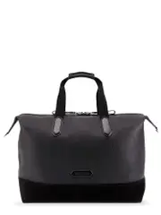 [Tom Ford] Tom Ford-Leather Duffle Bag With Suede Inserts And Logo Patch-Uomo OS