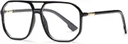 PEYEOISD Oversized Square Aviator Reading Glasses Women/Men, Classic Anti Blue Light Readers, Large Frame Anti Glare Eywear