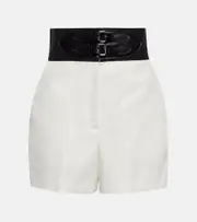 [Alaia] Alaïa Belted high-rise shorts AU 12 white