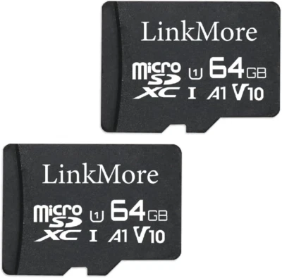 64GB XV11 Micro SD Card (2Pack), A1, UHS-I, U1, V10, Class 10 Compatible, Read S